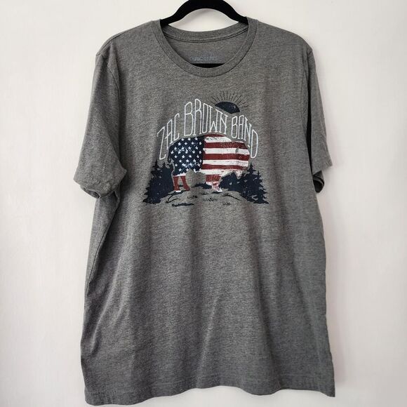 Zac Brown Band gray 2017 Welcome Home Tour t-shirt short sleeve‎ Mens size XL - Picture 1 of 6